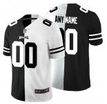 Nike Philadelphia Eagles Customized Black And White Split Vapor Untouchable Limited Jersey