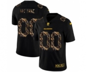 Men's Las Vegas Raiders Custom Black Flocked Lightning Vapor Limited Football Jersey