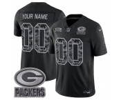 Men's Green Bay Packers Active Player Custom Black F.U.S.E. 2026 Salute to Service Limited Football Stitched Jersey
