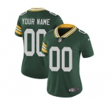 Women's Green Bay Packers Green Home Customized Jersey