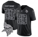 Men's Minnesota Vikings Active Player Custom Black F.U.S.E. 2026 Salute to Service Limited Football Stitched Jersey