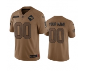 Men's New England Patriots Active Player Custom 2023 Brown Salute To Setvice Limited Football Stitched Jersey