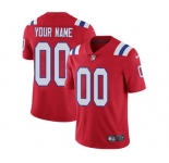 Men's New England Patriots Customized Red Alternate Vapor Untouchable Custom Limited Football Jersey