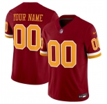 Men's Washington Commanders Active Player Custom Burgundy 2025 F.U.S.E. Throwback Limited Football Stitched Jersey