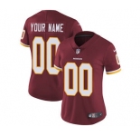 Women's Washington Redskins Customized Burgundy Red Home Jersey