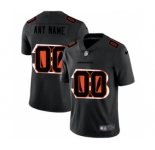 Men's Cincinnati Bengals Custom Team Logo Dual Overlap Limited Football Jersey Black