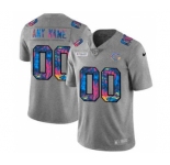 Men's Chicago Bears Custom Multi-Color Greyheather 2020 Crucial Catch Vapor Untouchable Limited Football Jersey