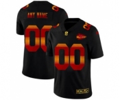 Men's Kansas City Chiefs Custom Black Red Orange Stripe Vapor Limited Football Jersey