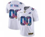 Men's Carolina Panthers Custom White Multi-Color 2020 Football Crucial Catch Limited Football Jersey