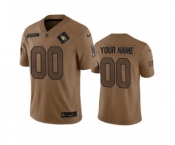 Men's Arizona Cardinals Active Player Custom 2023 Brown Salute To Service Limited Stitched Jersey