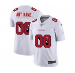 Men's Arizona Cardinals Custom White Team Logo Dual Overlap Limited Football Jersey