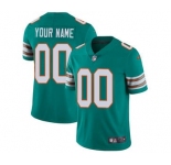 Youth Miami Dolphins Customized Aqua Green Alternate Custom Football Jersey