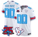 Men's Houston Texans Active Player Custom White 2026 F.U.S.E. Rivalries Collection With 25th Anniversary Patch Limited Football Stitched Jersey