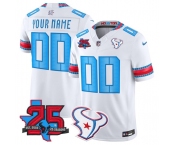 Men's Houston Texans Active Player Custom White 2026 F.U.S.E. Rivalries Collection With 25th Anniversary Patch Limited Football Stitched Jersey