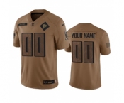Men's Atlanta Falcons Active Player Custom 2023 Brown Salute To Setvice Limited Football Stitched Jersey
