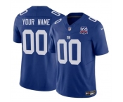 Men's New York Giants Active Player Custom Blue 2024 F.U.S.E. 100TH Season Patch Vapor Untouchable Limited Stitched Jersey