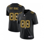 Men's New Orleans Saints Custom Team Logo Dual Overlap Limited Football Jersey Black