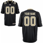 Men's New Orleans Saints Nike Black Custom Game Jersey