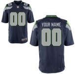 Men's Seattle Seahawks Nike College Navy Custom Game Jersey