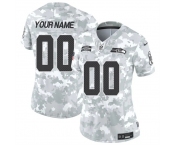 Women's Seattle Seahawks Active Player Custom 2024 F.U.S.E Arctic Camo Salute To Service Limited Stitched Football Jersey