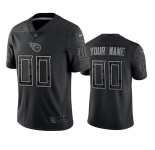 Men's Tennessee Titans Active Player Custom Black Reflective Limited Stitched Football Jersey