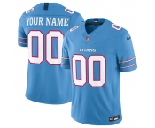 Men's Tennessee Titans Active Player Custom Light Blue 2026 F.U.S.E. Vapor Limited Stitched Football Jersey