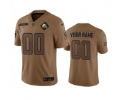 Men's Cleveland Browns Active Player Custom 2023 Brown Salute To Service Limited Football Stitched Jersey