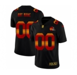 Men's Cleveland Browns Custom Black Red Orange Stripe Vapor Limited Football Jersey