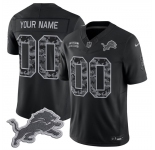 Men's Detroit Lions Active Player Custom Black F.U.S.E. 2026 Salute to Service Limited Football Stitched Jersey