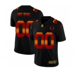 Men's Indianapolis Colts Custom Black Red Orange Stripe Vapor Limited Football Jersey