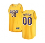 Men's Los Angeles Lakers Gold 2018-2019 Custom Basketball Jersey
