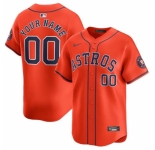 Men Houston Astros Active Player Custom Orange 2024 Alternate Limited Stitched Baseball Jersey