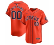 Men Houston Astros Active Player Custom Orange 2024 Alternate Limited Stitched Baseball Jersey