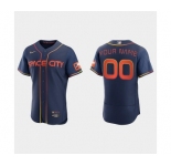 Men's Houston Astros Active Player Custom 2022 Navy City Connect Flex Base Stitched Baseball Jersey