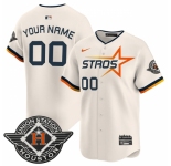 Men's Houston Astros Active Player Custom Cream 2025 City Connect Limited Stitched Baseball Jersey