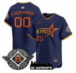 Men's Houston Astros Active Player Custom Navy 2025 City Connect Limited Stitched Baseball Jersey