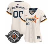 Women's Houston Astros Active Player Custom Cream 2025 City Connect Limited Stitched Baseball Jersey