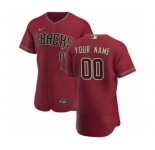 Men's Arizona Diamondbacks Custom Crimson Authentic Alternate Team Baseball Jersey