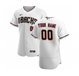 Men's Arizona Diamondbacks Custom White Crimson Authentic Home Team Baseball Jersey
