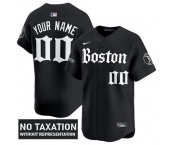 Men's Boston Red Sox ACTIVE PLAYER Custom Black 'Retro Newspaper Edition' Vapor Premier Limited Stitched Baseball Jersey