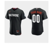 Men Baltimore Orioles Active Player Custom Black 2023 City Connect Flex Base Stitched Baseball Jersey
