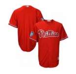 Men's Philadelphia Phillies Customized Majestic Scarlet 2018 Spring Training Cool Base Team Jersey