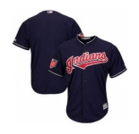 Men's Cleveland Indians Customized Majestic Navy 2018 Spring Training Cool Base Team Jersey