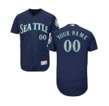 Men's Seattle Mariners Customized Alternate Navy Flex Base Custom Baseball Baseball Jersey