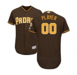 Men's San Diego Padres Customized Brown Alternate Flex Base Custom Baseball Baseball Jersey