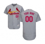 Men's St. Louis Cardinals Customized Road Gray Flex Base Custom Baseball Baseball Jersey