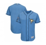 Men's Tampa Bay Rays Customized Majestic Light Blue 2018 Spring Training Flex Base Team Jersey