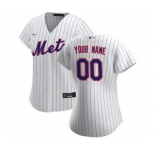 Women's New York Mets 2020 Home Replica Custom Jersey - White Royal