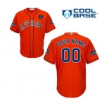 Youth Houston Astros Orange Cool Base 2017 World Series Bound Customized Stitched Baseball Jersey