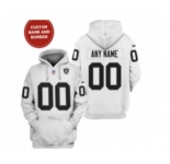 Men's Las Vegas Raiders Active Player Custom 2021 White Pullover Football Hoodie